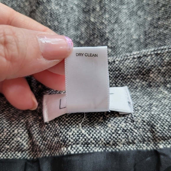 Loft Gray Sequin Wool Blend Skirt - Picture 8 of 10